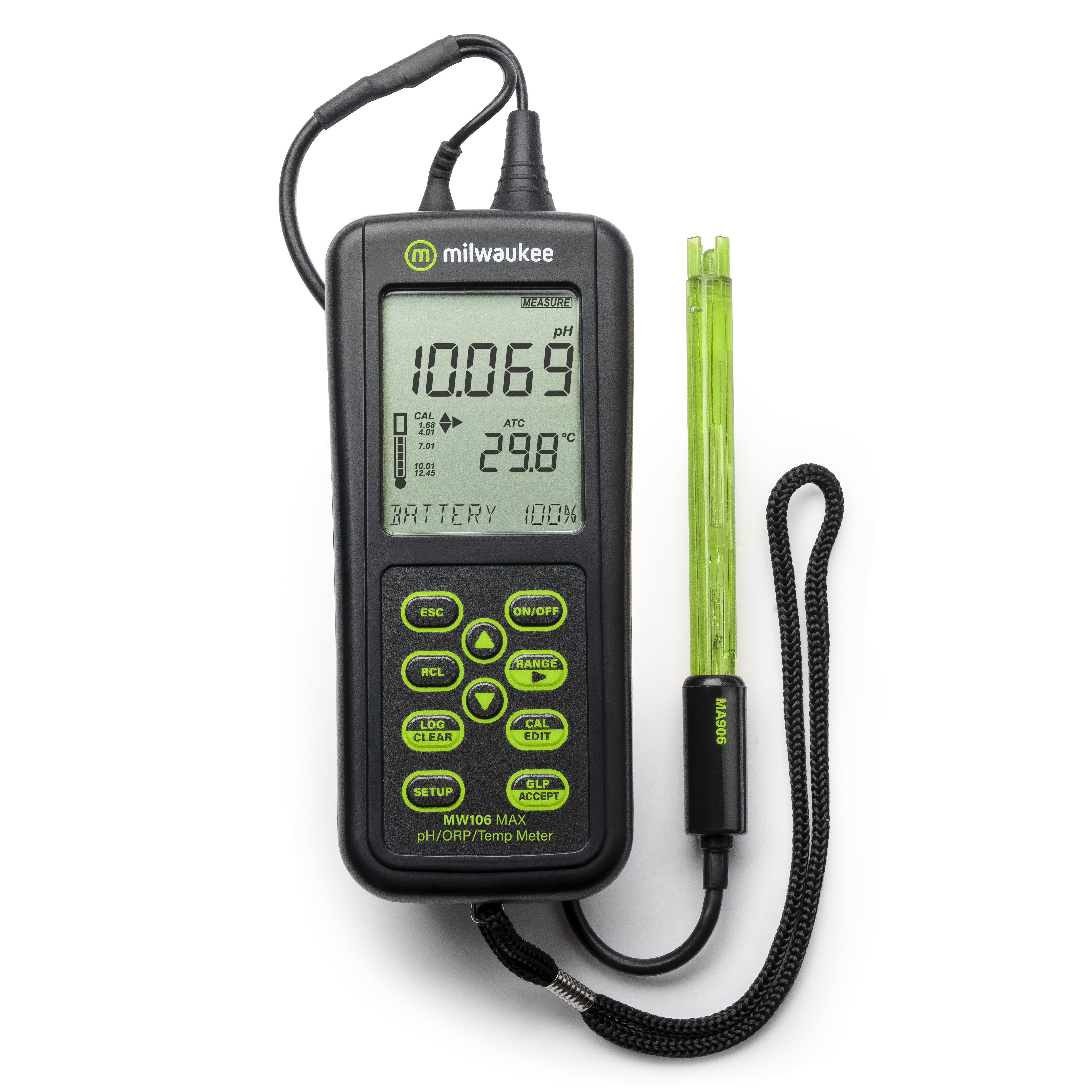 Milwaukee MW106 MAX Handgerät frontal, Display und Bedienknöpfe sichtbar