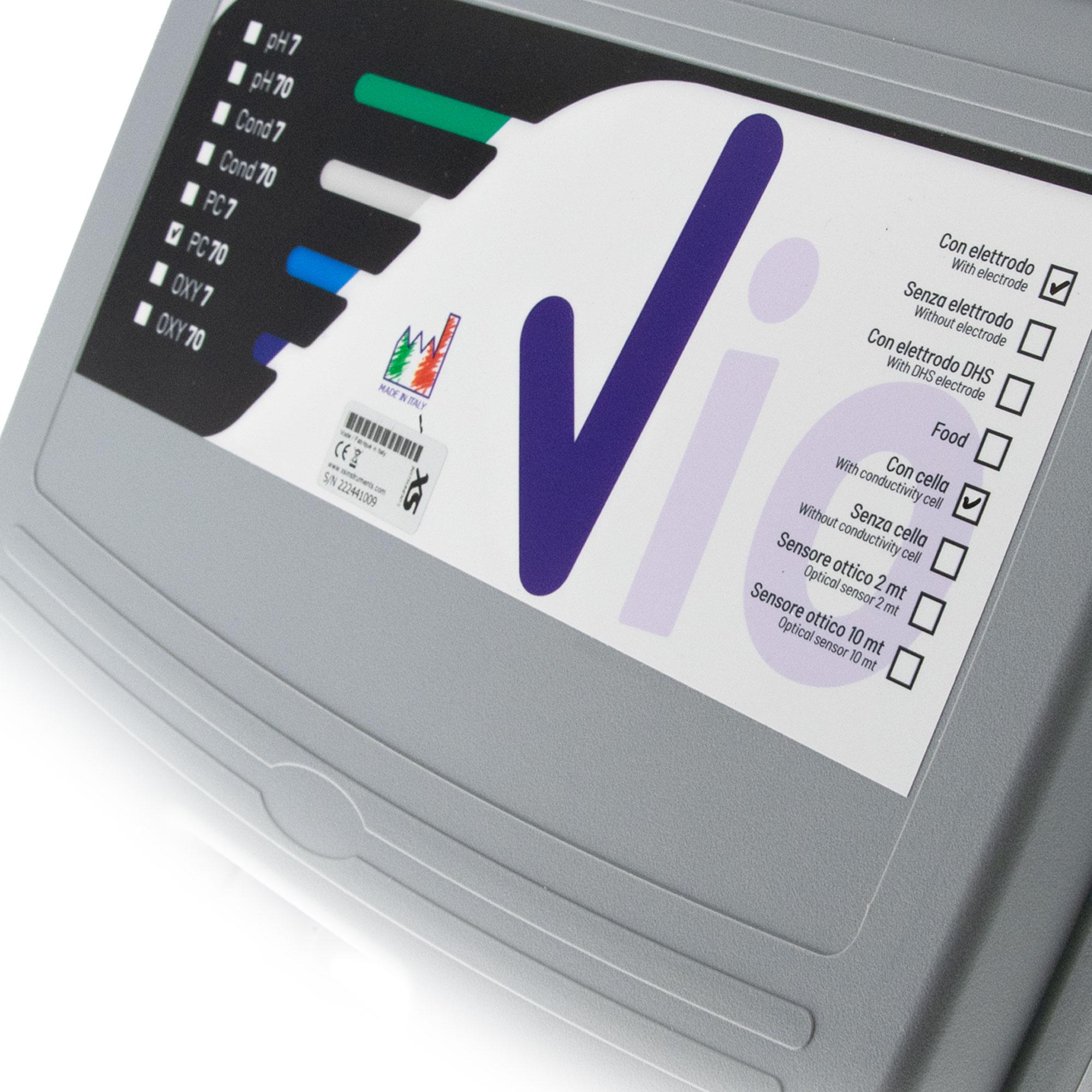 Close-up of the case, label visible.