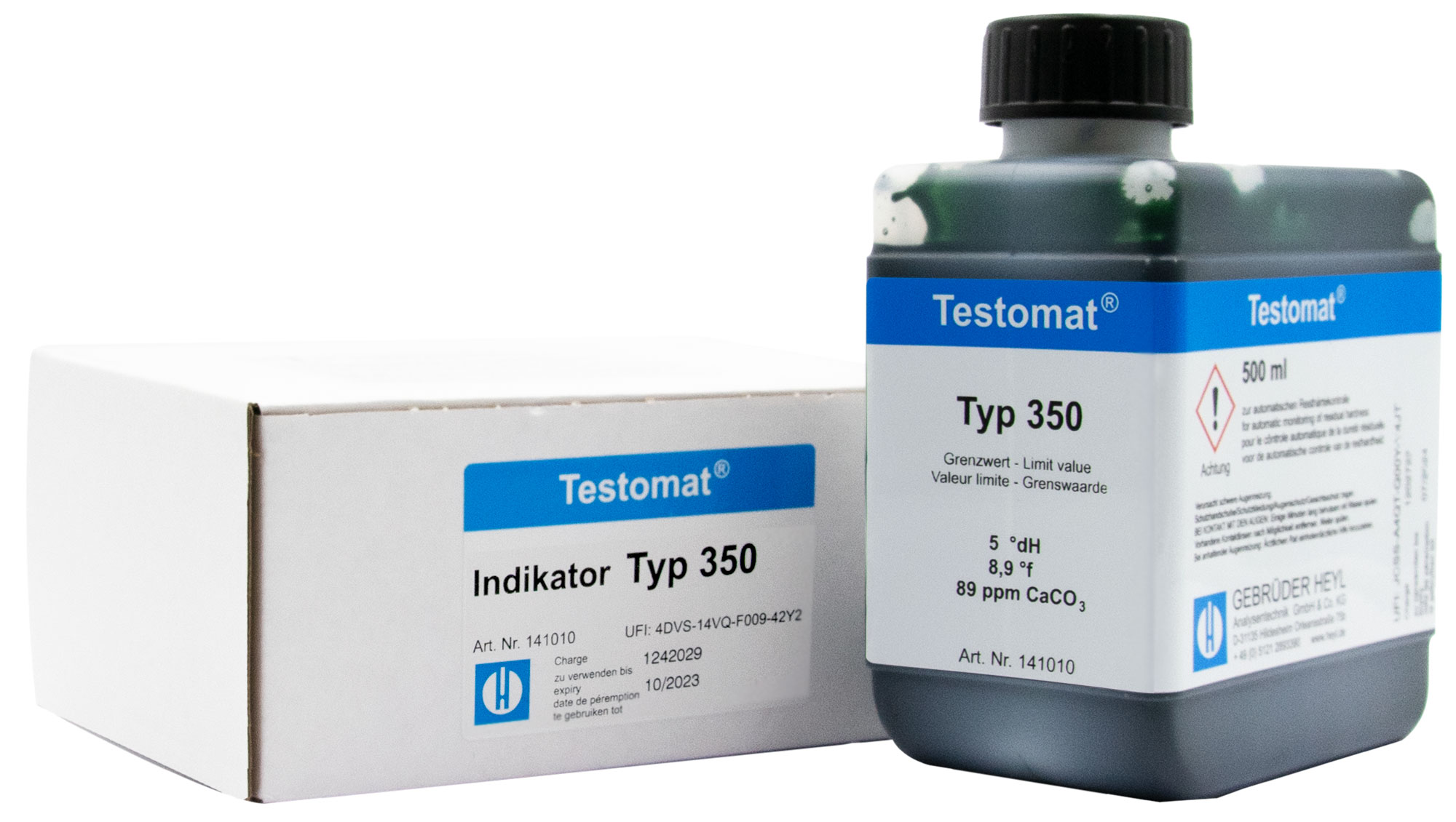 Testomat® 808 indicator 350 500 ml Testomat® 808 Indikator 350, 500 ml Flasche, Resthärte-Messung, Grenzwert 5 °dH