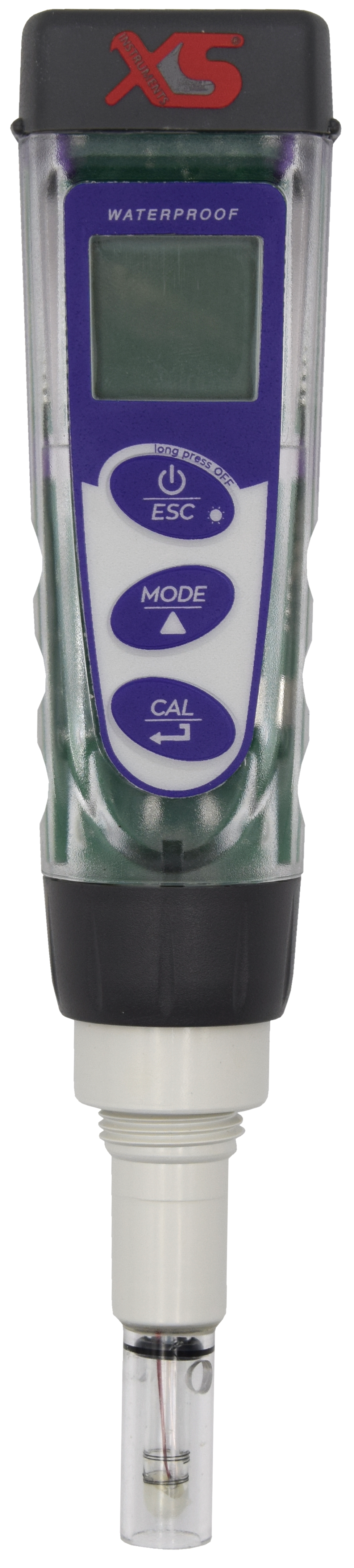 Der Tester in schwarz und blau für XS COND 5 Tester Kit