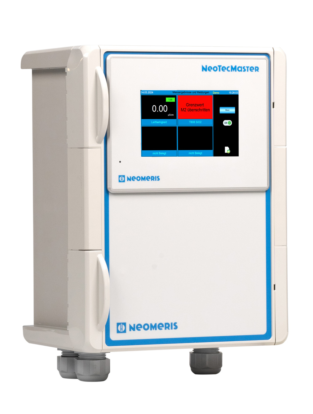 NeoTecMaster 5 Zoll Gehäuse IP66 rot, vorkonfiguriert für 8 Eingangskanäle, Modbus und RS232 Schnittstelle