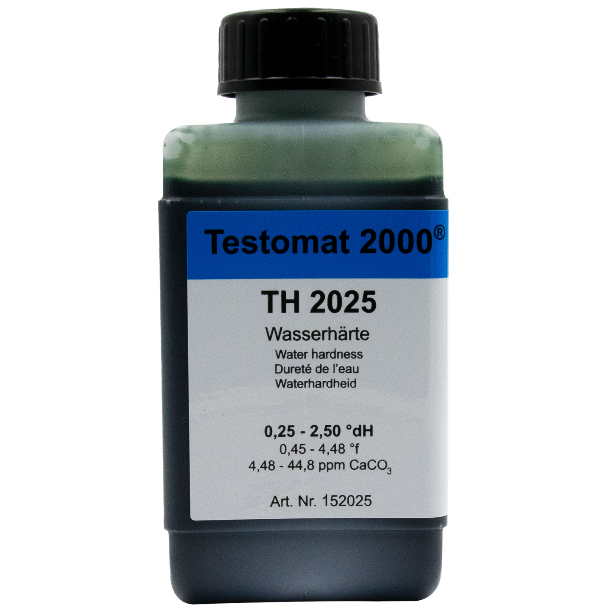 Testomat TH2025 Wasserhärte Indikator, Flaschenkopf mit Schraubverschluss, 500ml Inhalt