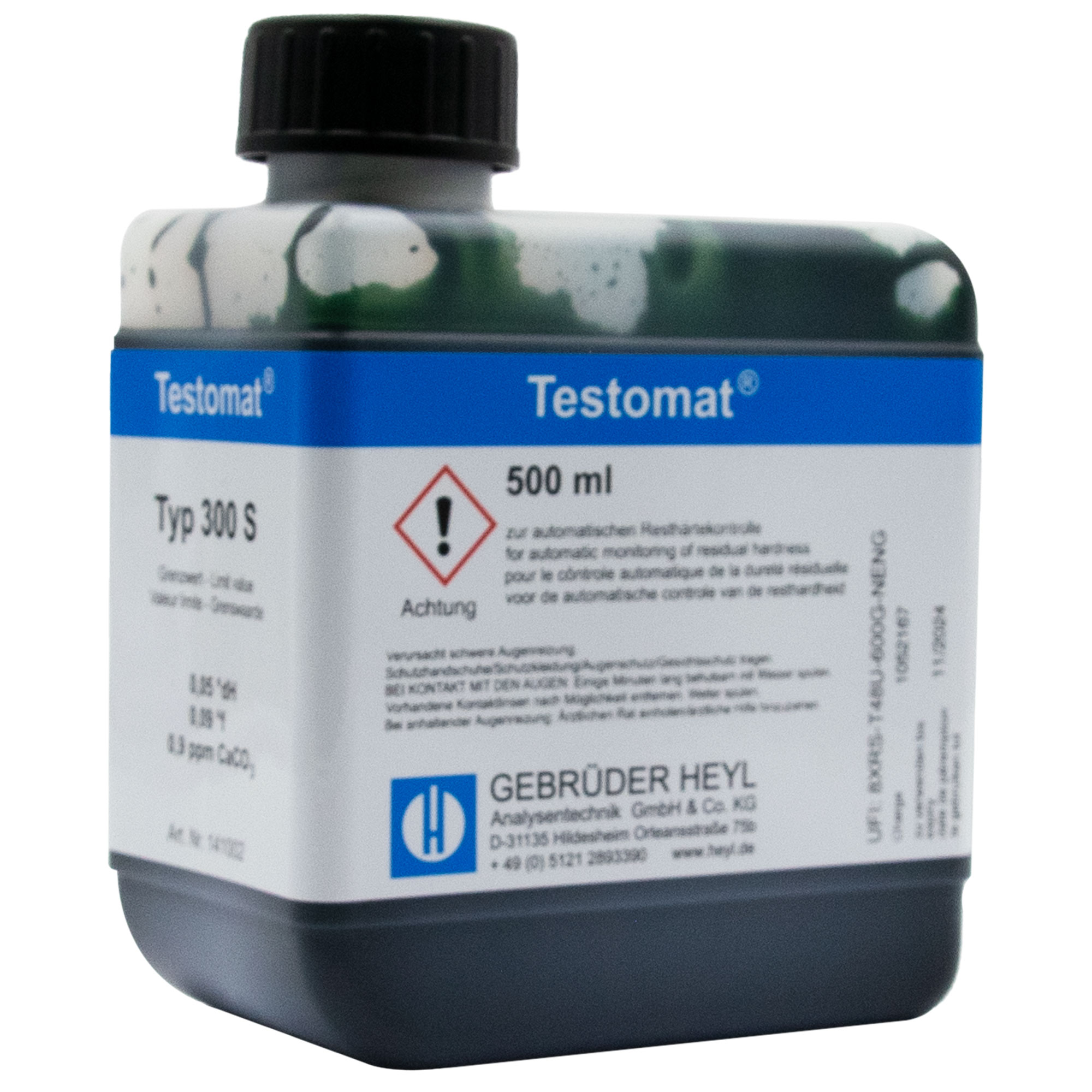 Testomat® 808 Indicator 300 S, label clearly legible, 500 ml bottle