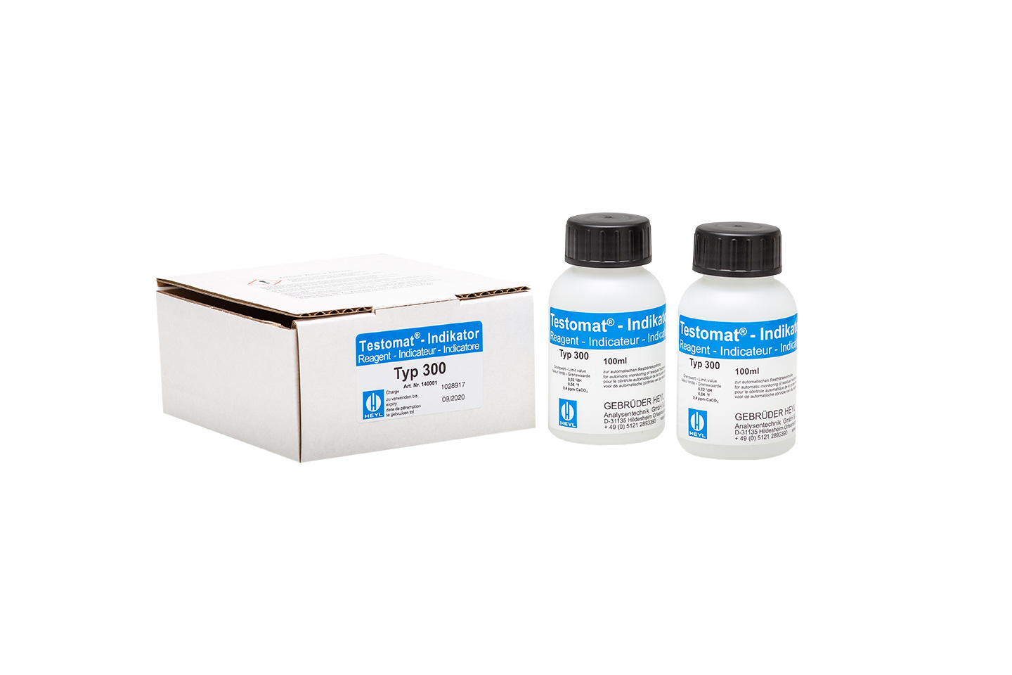 Testomat® 808 indicator 300 Testomat 808 Indikator 300 2 x 100 ml, Originalverpackung mit zwei Flaschen nebeneinander, Grenzwert 0,02 °dH