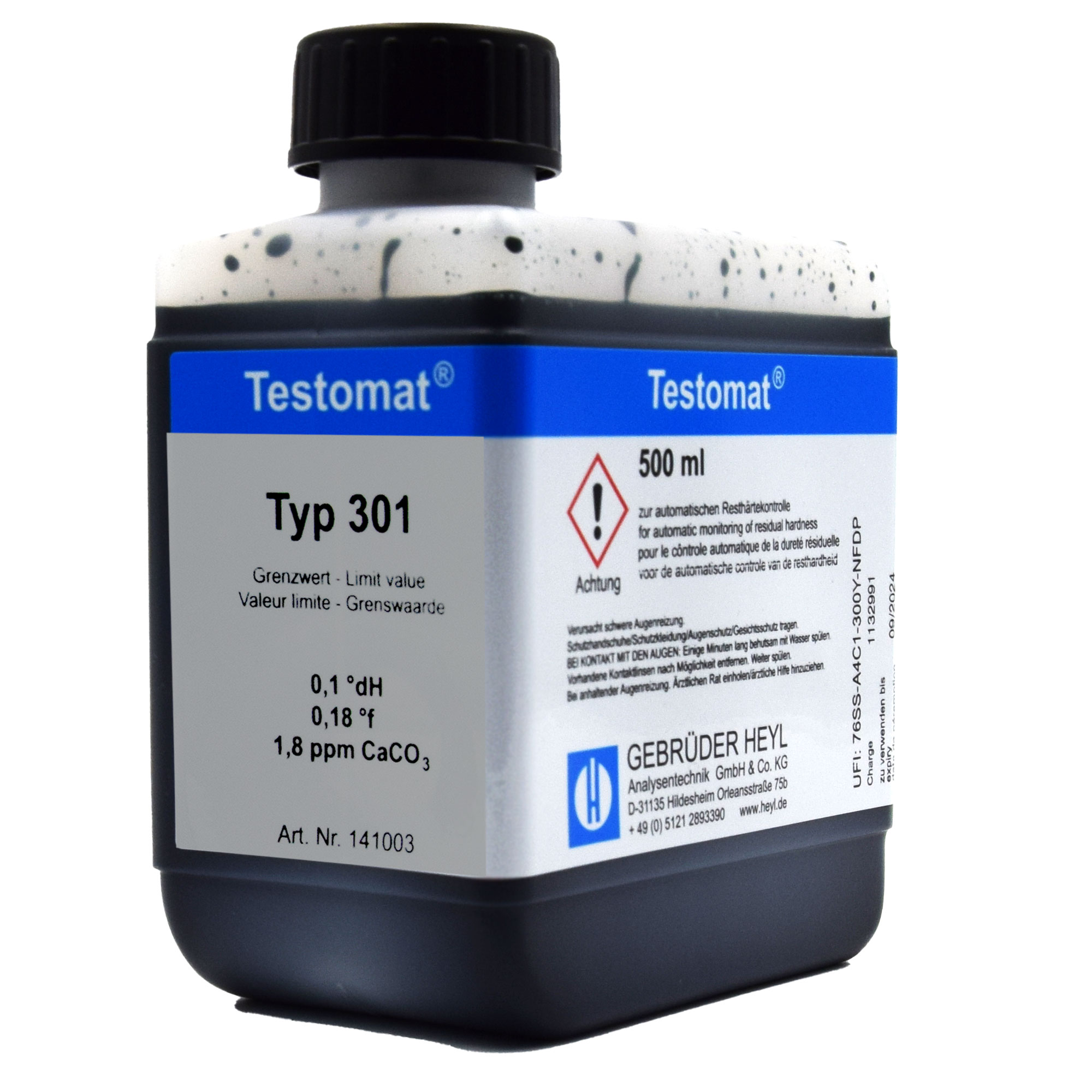 Testomat® 808 Indicator 301, 500 ml laboratory bottle with test solution