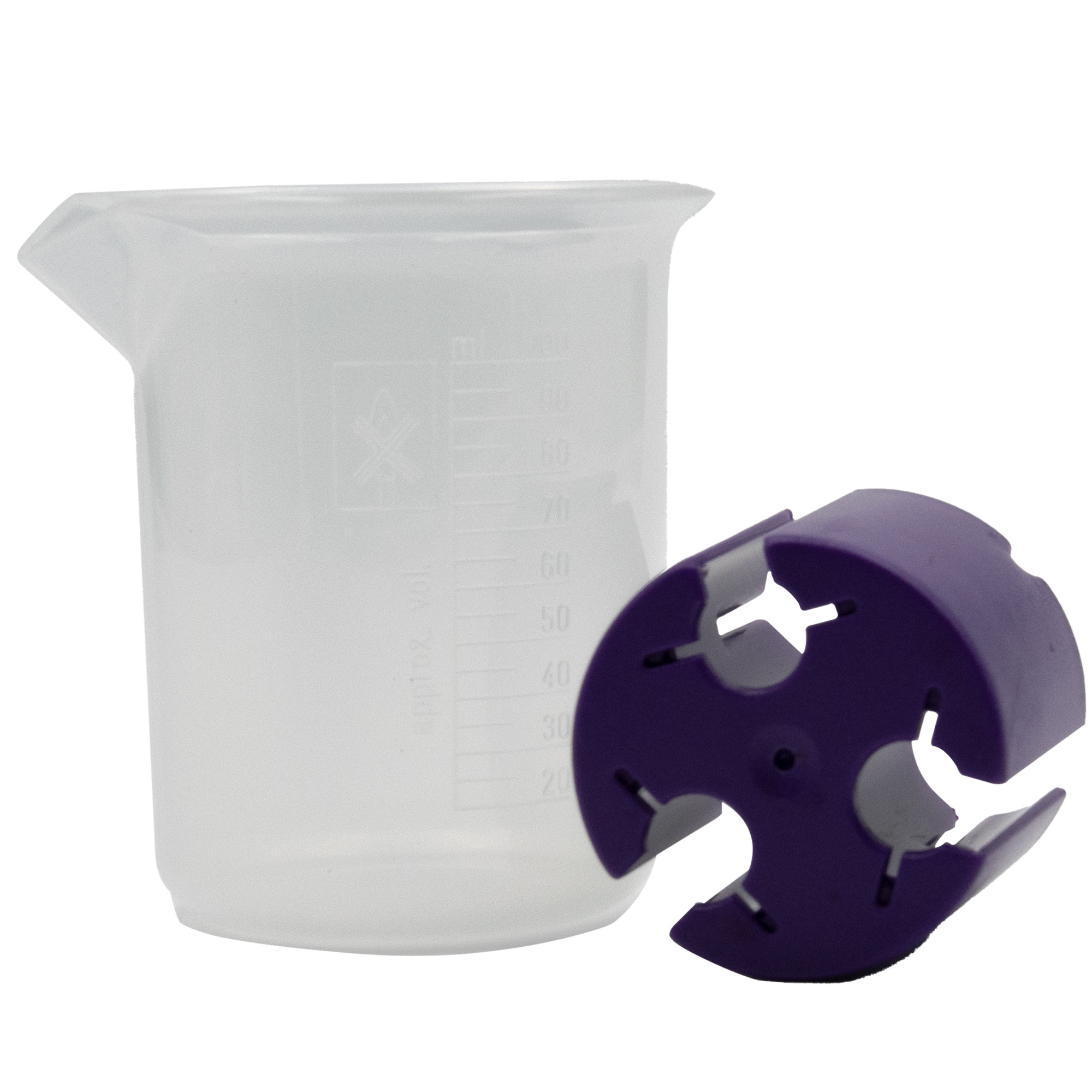 Measuring cup on a white background.