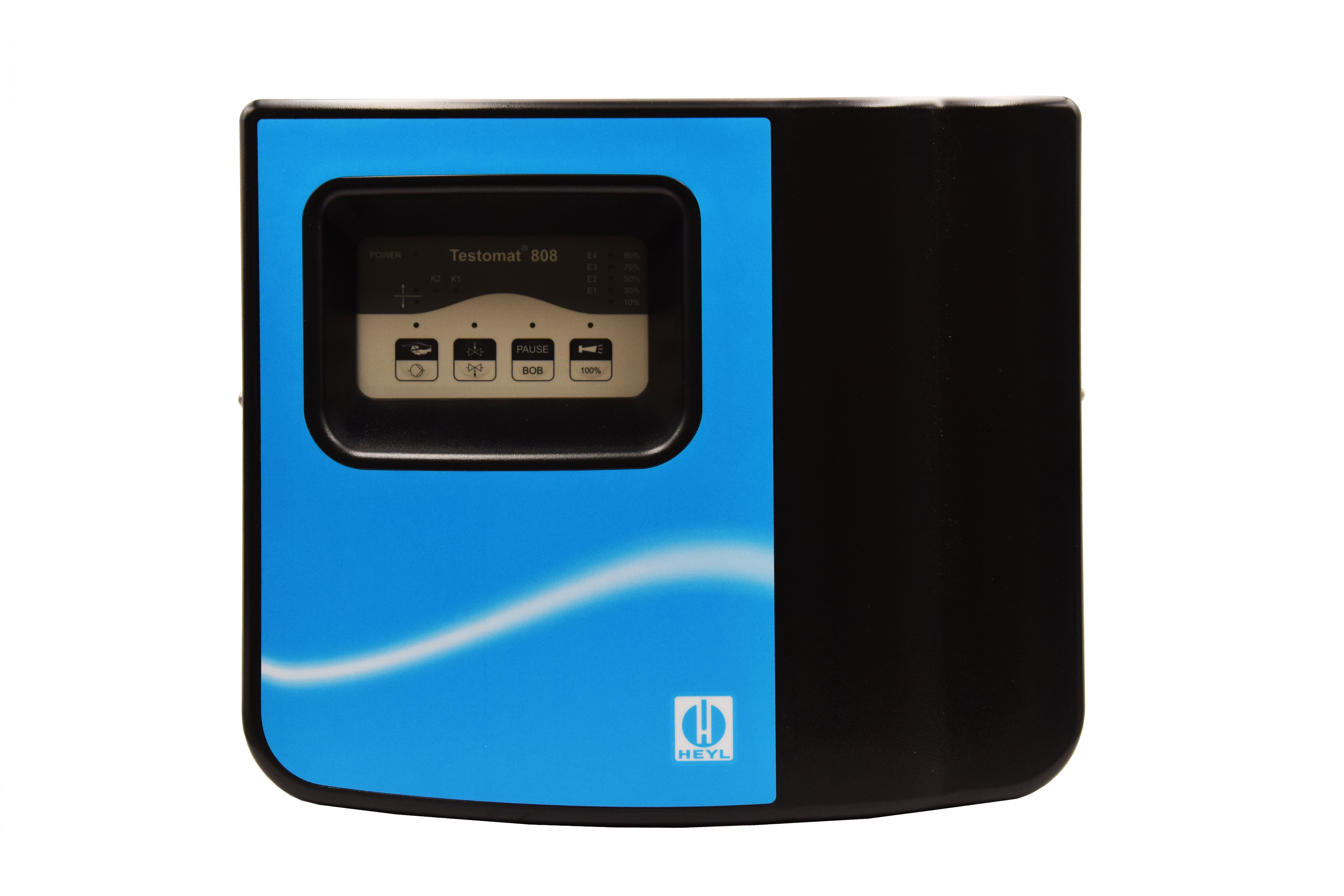 Testomat® 808, Frontansicht mit Klartextdisplay und LED-Anzeigen, kompakte Steuerung für Wasserhärte, (D) 230 V/50-60 Hz 1 - 4 bar