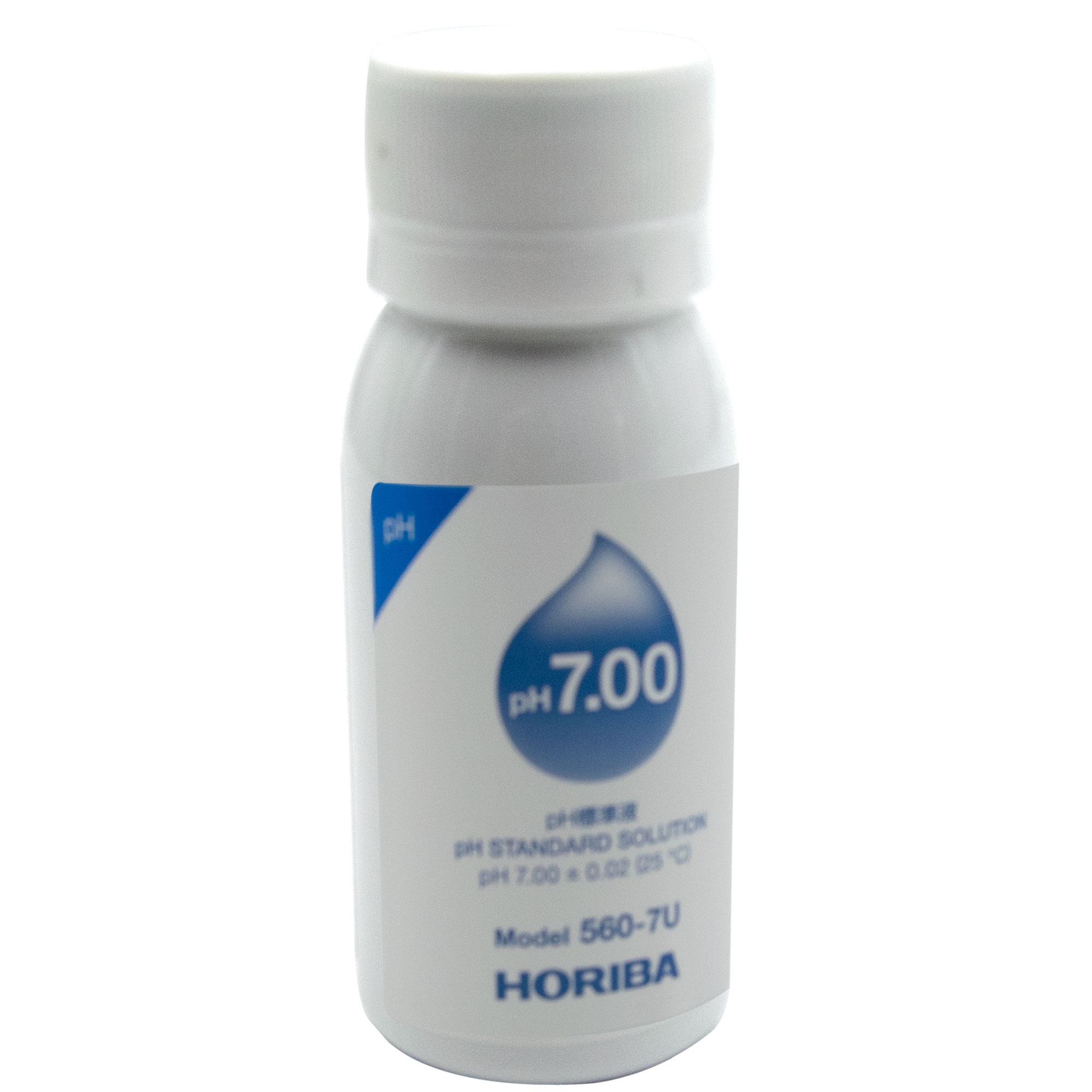 60ml Pufferlösung 7.00 Flasche in weiß mit blau-weißen Etikett