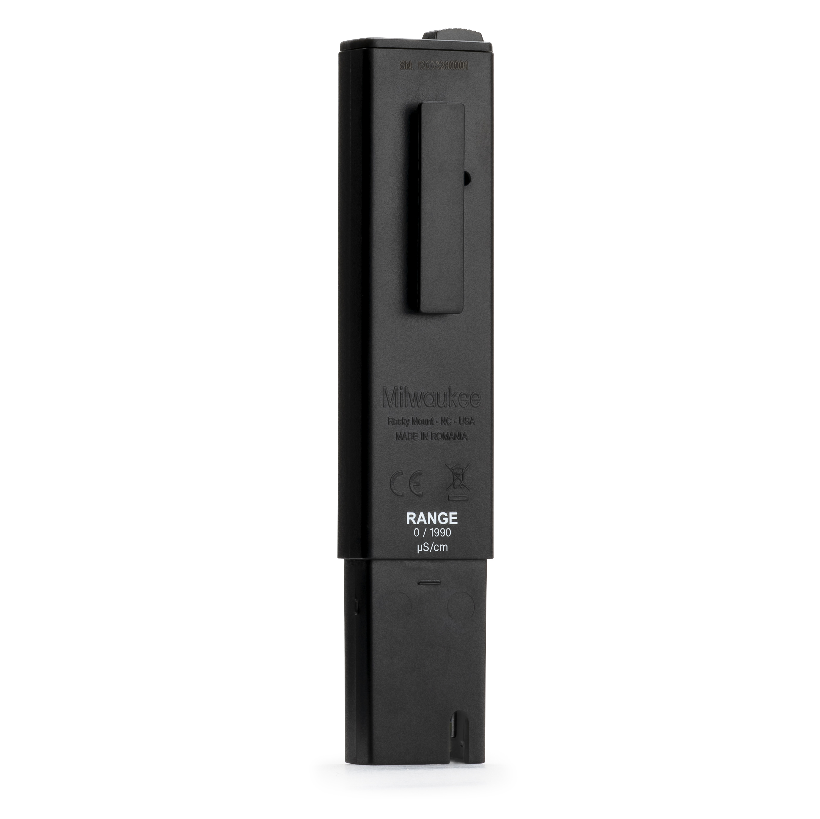 Milwaukee CD601 Tester schräger Rückblick, ergonomisches Rückendesign