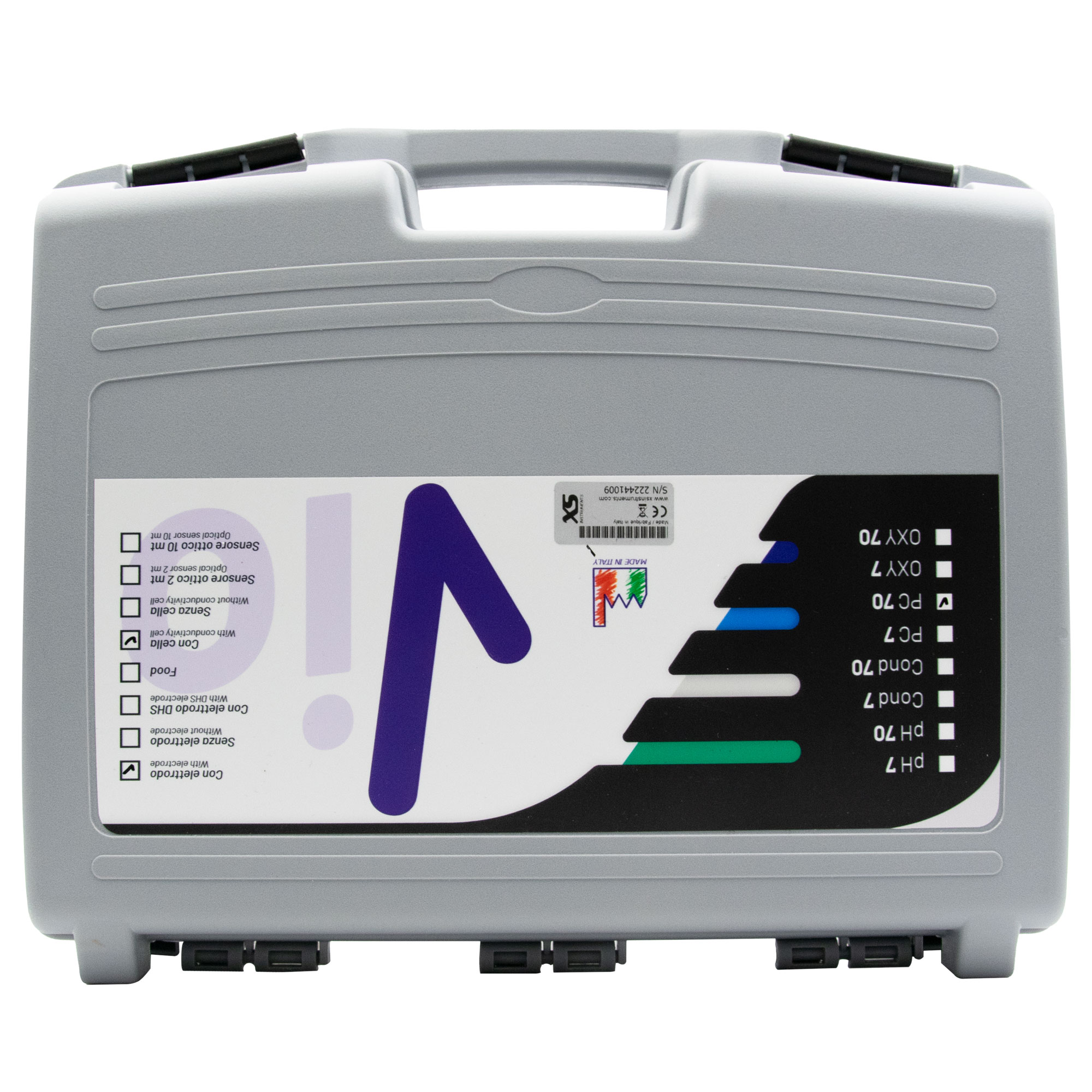 Grey analysis case with visible label.