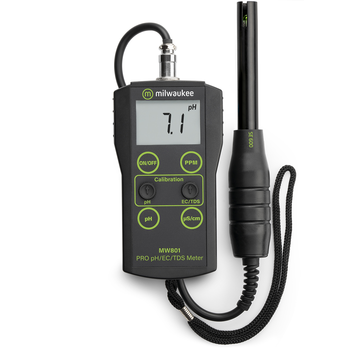Milwaukee MW801 PRO Gesamtansicht des Handmessgeräts, klar und funktional