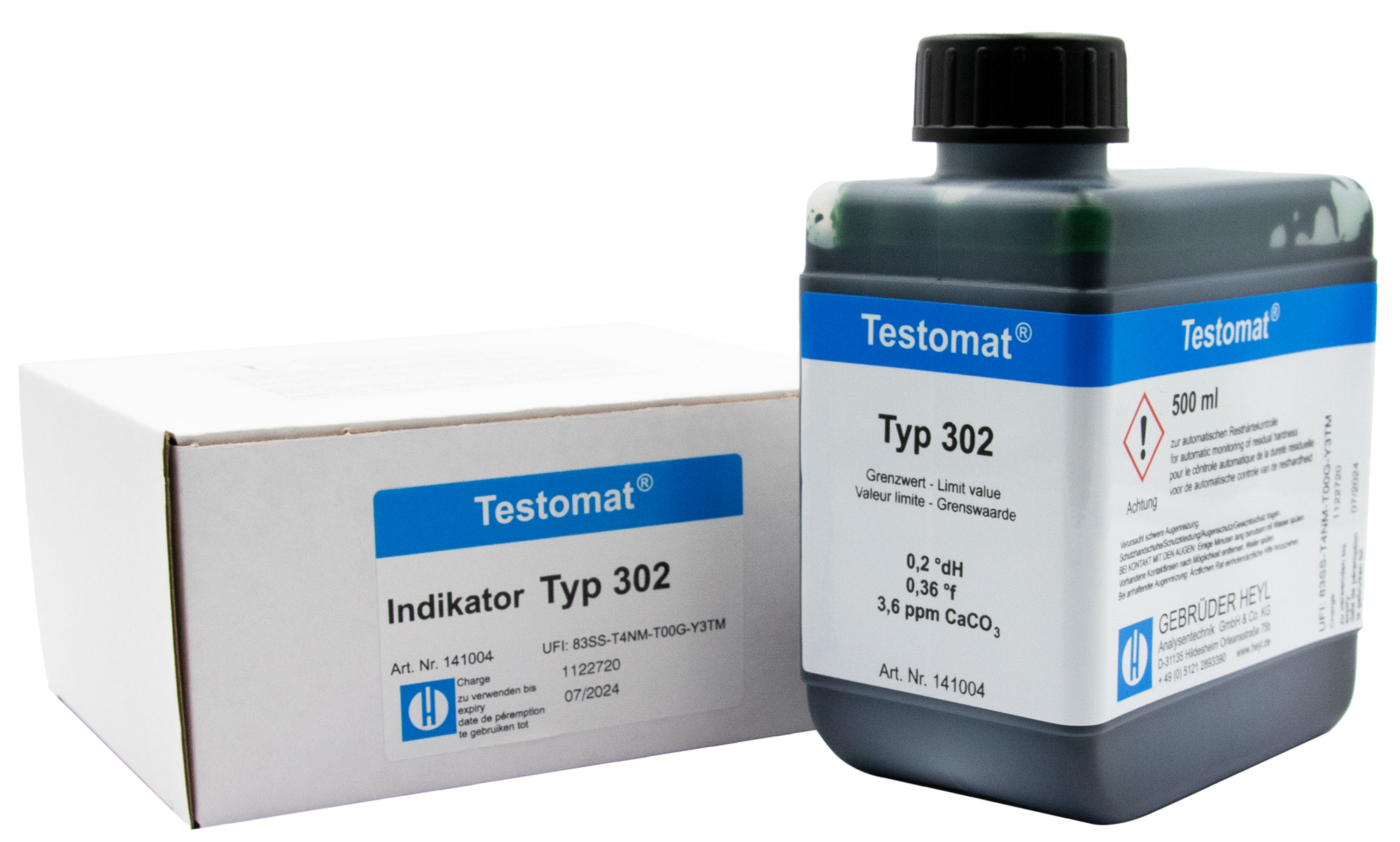Testomat® 808 Indicator 302, 500 ml bottle with packaging