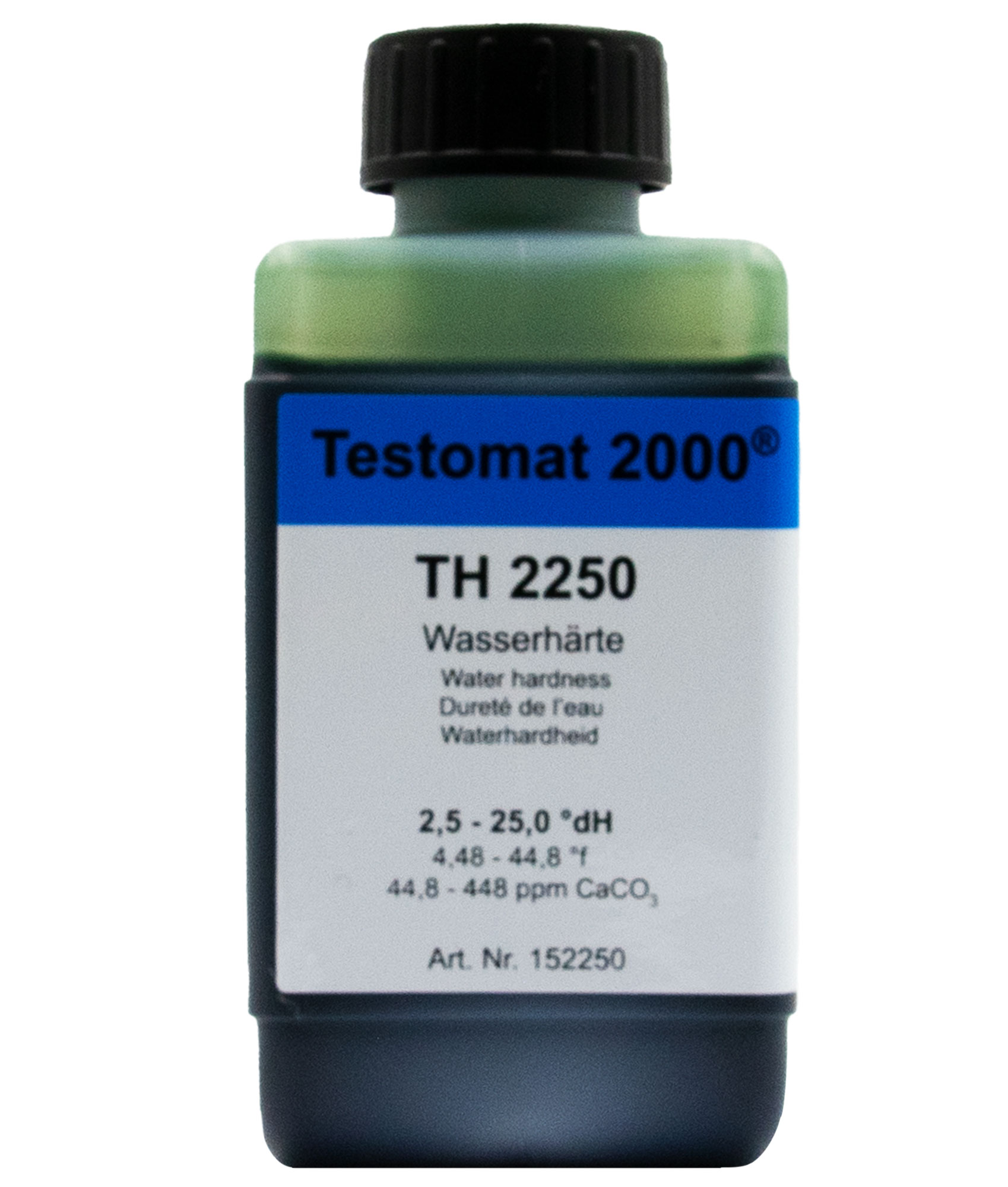 500ml Flasche Testomat® TH2250 mit transparentem Behälter und gut sichtbarem Label