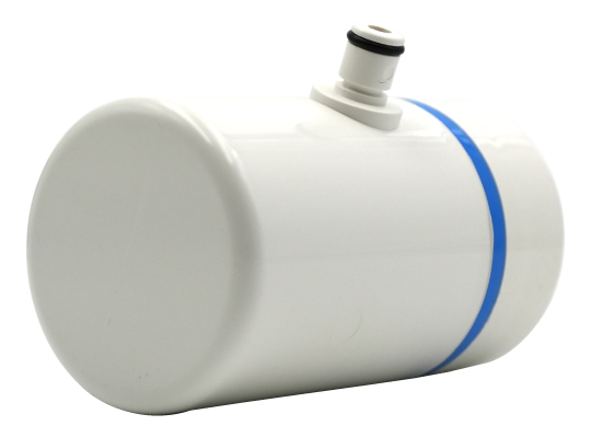 H2Omtap4000 antibakterieller Wasserfilter, Detailansicht Rückseite, Anschlussgewinde, Wasserhahnfilter, sichere Montage